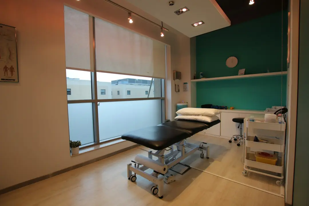 Clean treatment room with a treatment table